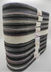 ÜÇ KATMANLI PATİK TABANI KARIŞIK RENK VE DESEN (10'LU PAKET) (suni deri+eva+keçe)