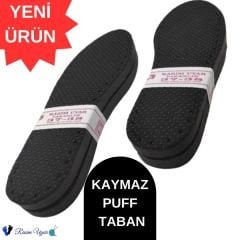 KAYMAZ PUFF KALIN  TERLİK TABANI 1 ÇİFT   - ÜÇ KATMANLI