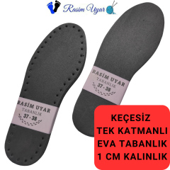 1 ÇİFT EKO-PUFF  TERLİK-PATİK TABANI -1 CM-  KEÇESİZ TEK KATMANLI