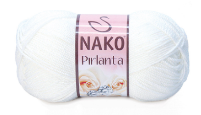 NAKO PIRLANTA PATİK İPİ - 208 beyaz