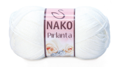 NAKO PIRLANTA PATİK İPİ - 208 beyaz