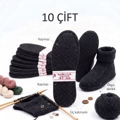 KAYMAZ KUMAŞLI PATİK TABANI (ÜÇ KATMANLI İÇİ KEÇELİ) 10 ÇİFT