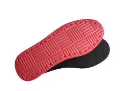 5 ÇİFT KARIŞIK RENKLİ PUFF TERLİK TABAN- İKİ KATMANLI - İÇİ KEÇELİ - DELİKLİ