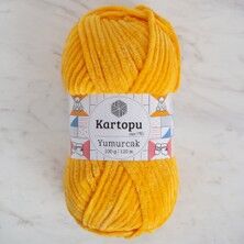 KARTOPU YUMURCAK KADİFE İP SARI