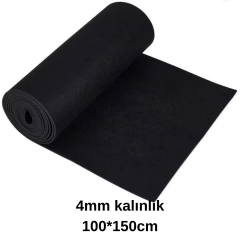 SİYAH YUMUŞAK KEÇE - 4MM KALINLIK - 100*150CM