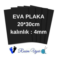 SİYAH EVA PLAKA 4mm KALINLIK - 20*30 CM