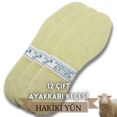 1 DÜZİNE ERKEK BOY YÜN AYAKKABI KEÇESİ 39-44 no arası 12 ÇİFT (DELİKSİZ)