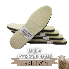 1 DÜZİNE ERKEK BOY YÜN AYAKKABI KEÇESİ 39-44 no arası 12 ÇİFT (DELİKSİZ)