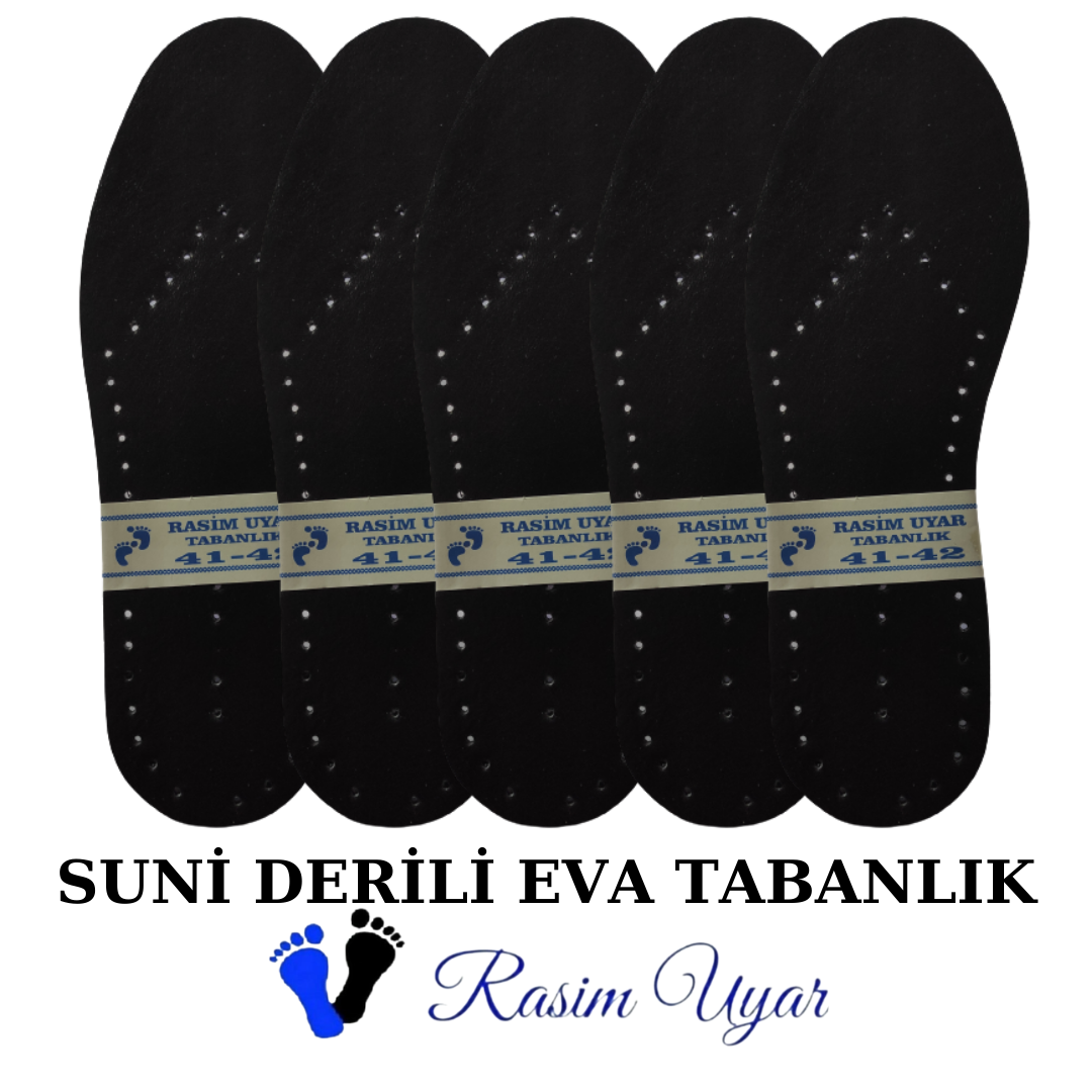5 DÜZİNE SUNİ DERİLİ AYAKKABI TABANLIĞI 60 ÇİFT