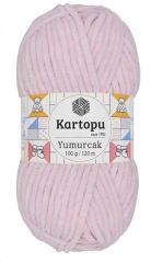 KARTOPU YUMURCAK KADİFE İP TOZ PEMBE K1562