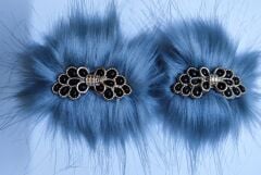 PATİK SÜSÜ GRİ TÜYLÜ KELEBEK