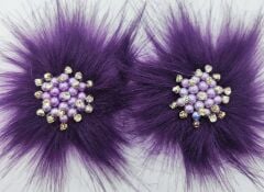 PATİK SÜSÜ MOR TASARIM LİLA TAŞLI