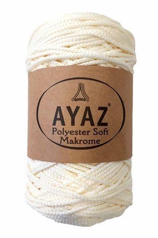 Ayaz Polyester Soft Makrome İpi 1300 KREM