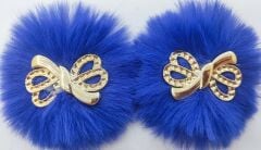 PATİK SÜSÜ SAKS MAVİSİ KURDELE