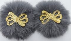 PATİK SÜSÜ GRİ KURDELE