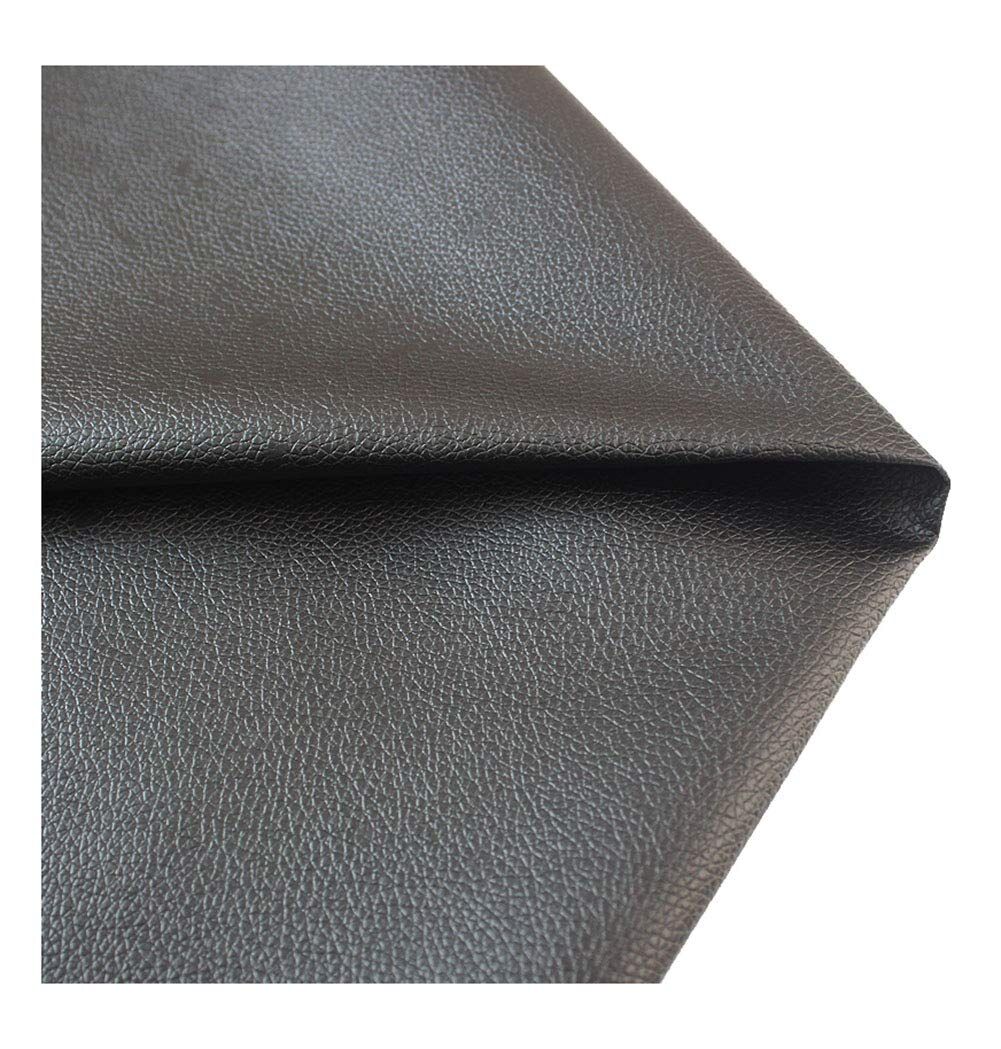 SİYAH SUNİ DERİ - ASTARLI - 100 X 145 CM