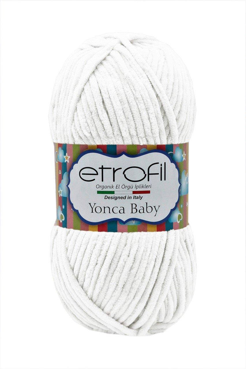 ETROFİL YONCA BABY KADİFE İP 70136 OPTİK BEYAZ