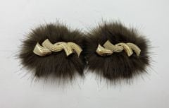 PATİK SÜSÜ BURGULU KOYU KAHVE