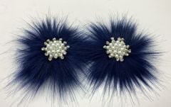 PATİK SÜSÜ LACİVERT TASARIM BEYAZ TAŞLI