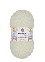 KARTOPU YUMURCAK KADİFE İP KIRIK BEYAZ K011