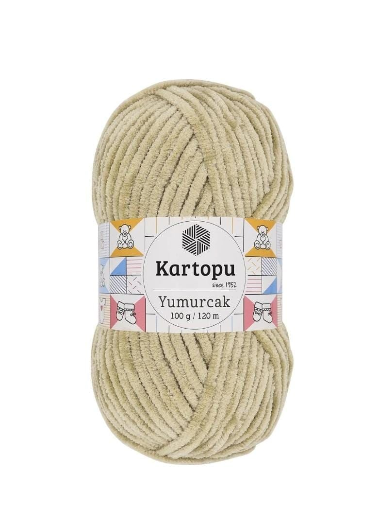 KARTOPU YUMURCAK KADİFE İP TOPRAK K856