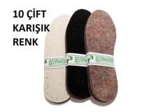KEÇE KAPLI EVA PATİK TABANI İKİ KATMANLI (10'LU PAKET)