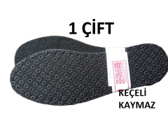 1 ÇİFT KAYMAZ KUMAŞLI PATİK TABANI (ÜÇ KATMANLI - KEÇELİ)