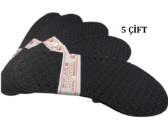 5 ÇİFT KAYMAZ KUMAŞLI PATİK TABANI (ÜÇ KATMANLI-KEÇELİ)
