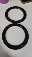 YUVARLAK PLASTİK  ÇANTA SAPI 1 ÇİFT - 12 SİYAH