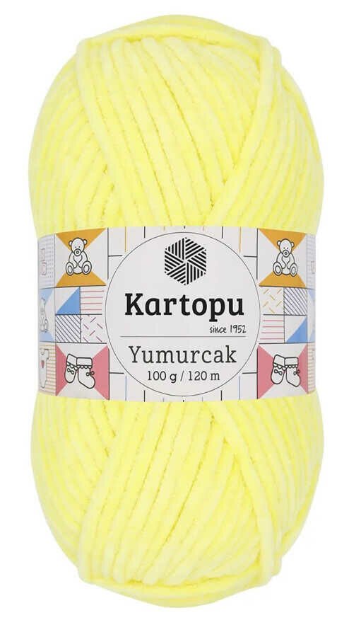 KARTOPU YUMURCAK KADİFE İP AÇIK SARI 333
