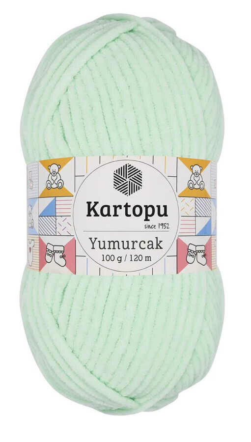KARTOPU YUMURCAK KADİFE İP AÇIK SU YEŞİLİ 560