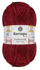 KARTOPU YUMURCAK KADİFE İP VİŞNE 106