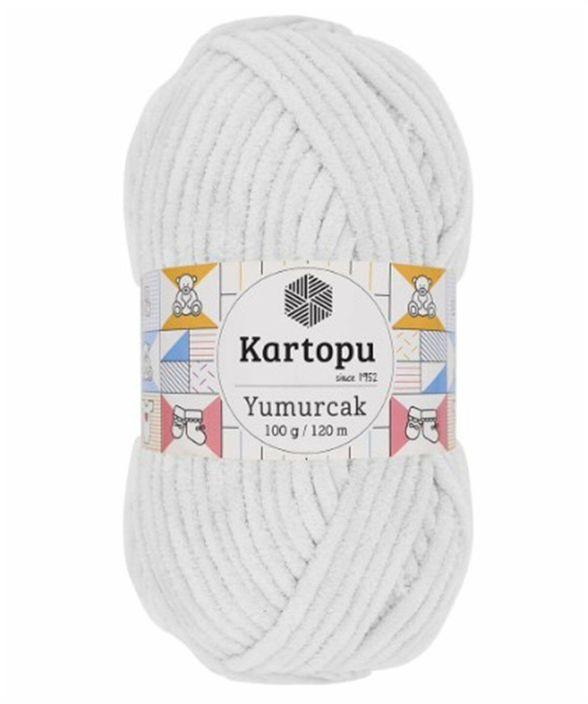 KARTOPU YUMURCAK KADİFE İP BEYAZ 010