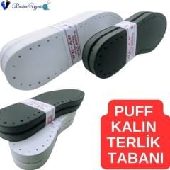 5 ÇİFT DERİLİ PUFF KALIN  TERLİK TABANI  - ÜÇ KATMANLI