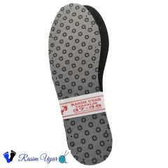 GRİ KAYMAZ KUMAŞLI PATİK TABANI (ÜÇ KATMANLI İÇİ KEÇELİ) 10 ÇİFT