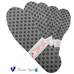 1 ÇİFT GRİ KAYMAZ KUMAŞLI PATİK TABANI (ÜÇ KATMANLI - KEÇELİ)