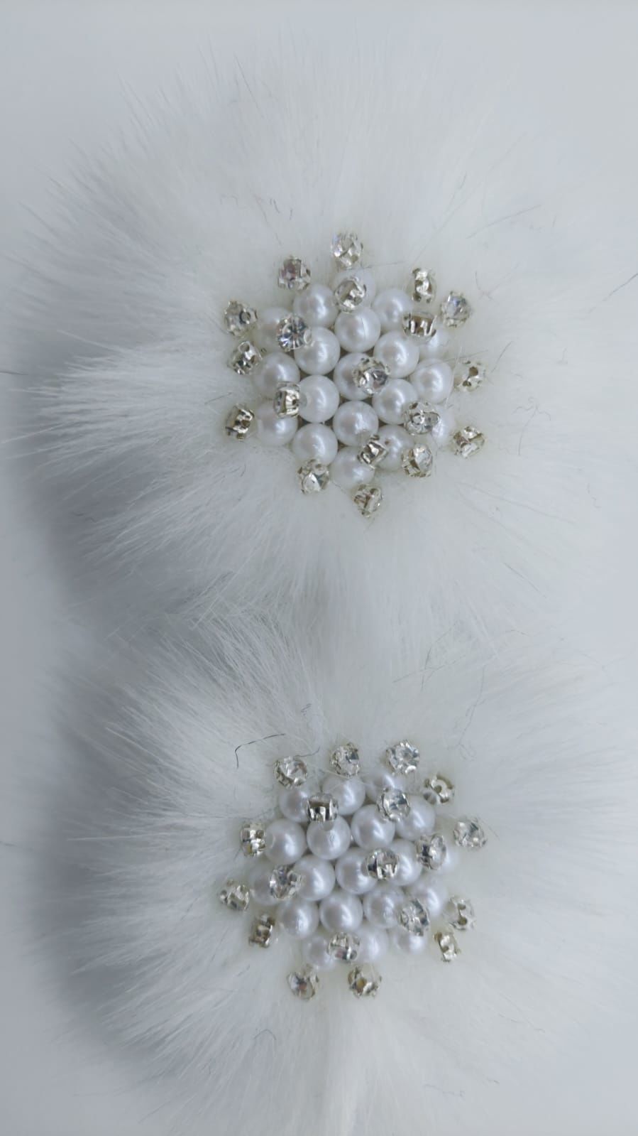 PATİK SÜSÜ BEYAZ TASARIM BEYAZ TAŞLI