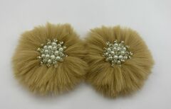 PATİK SÜSÜ AÇIK SÜTLÜ KAHVE TASARIM BEYAZ TAŞLI