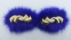 PATİK SÜSÜ BURGULU SAKS MAVİ GOLD