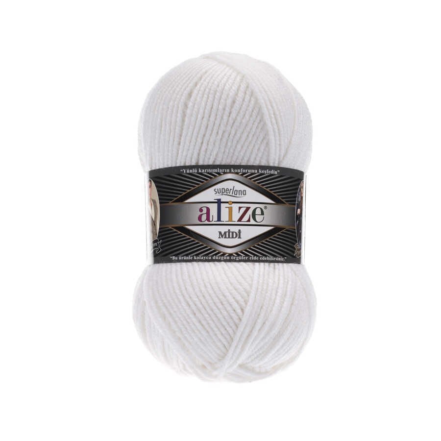 ALİZE SÜPERLANA MİDİ 55 BEYAZ