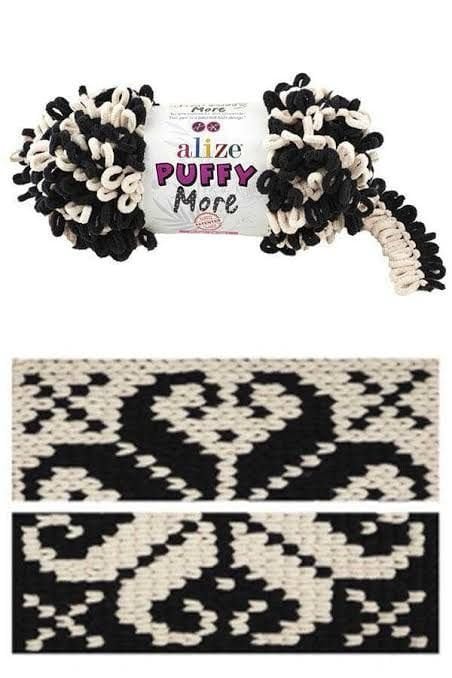 ALİZE PUFFY MORE 6270 SİYAH-FİL DİŞİ