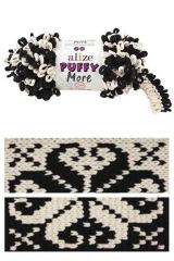 ALİZE PUFFY MORE 6270 SİYAH-FİL DİŞİ