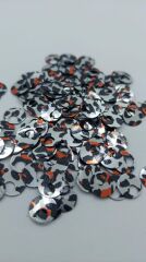 PATİK PULU - YUVARLAK KIRMIZI-GÜMÜŞ LEOPAR 20-25GR
