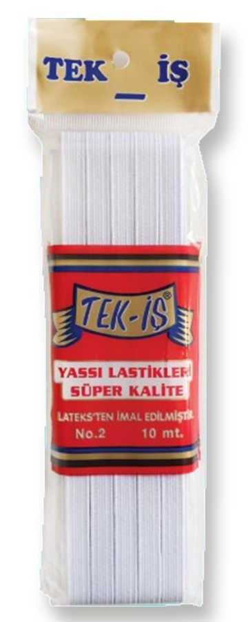 TEKİŞ YASSI LASTİK no:1  10metre BEYAZ