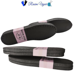 5 ÇİFT EKO-PUFF  TERLİK TABANI -1 CM-  KEÇESİZ TEK KATMANLI DELİKLİ
